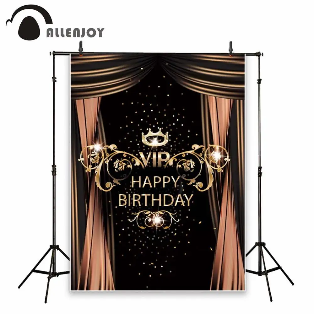 Роскошный фон для фотографий Allenjoy занавески корона vip 30 40 50 60 70 дня рождения