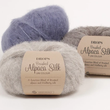 Пряжа DROPS Brushed Alpaca Silk|Пряжа| |