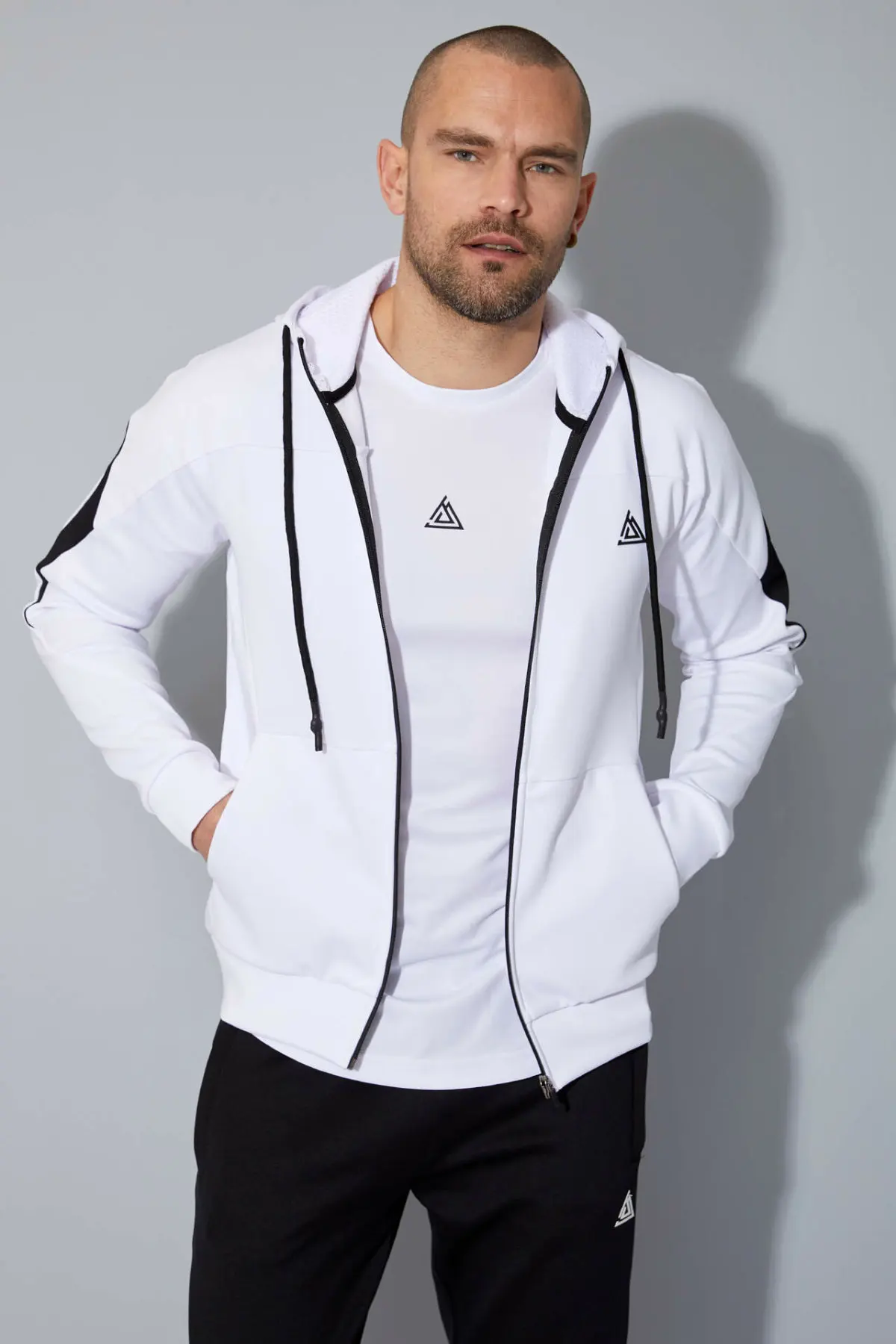 DeFacto Мужская Весенняя повседневная спортивная одежда мужские белые пальто на