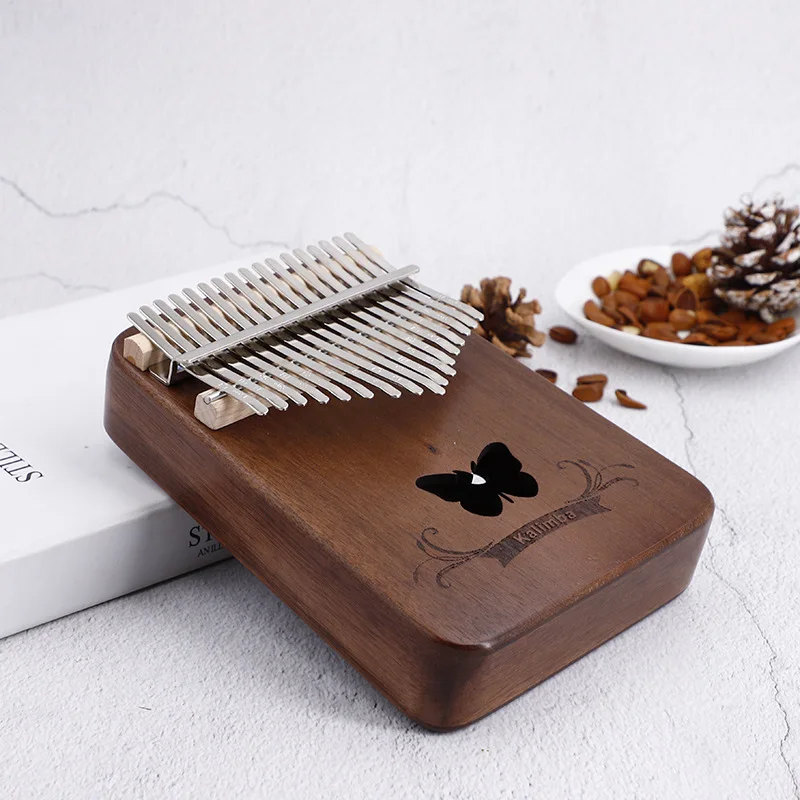 Деревянное акации пианино для большого пальца kalimba Одиночная доска портативное