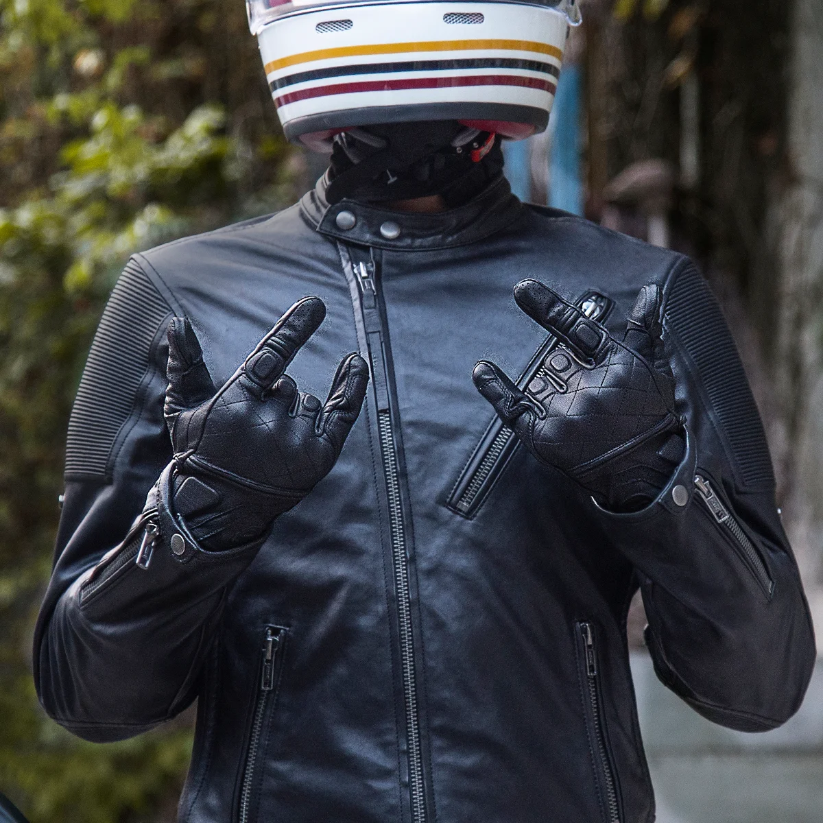 Retro Goatskin Genuine Real Leather Motorcycle Gloves Full Finger Touch Screen Racing Riding Motocross Men Accessory | Автомобили и