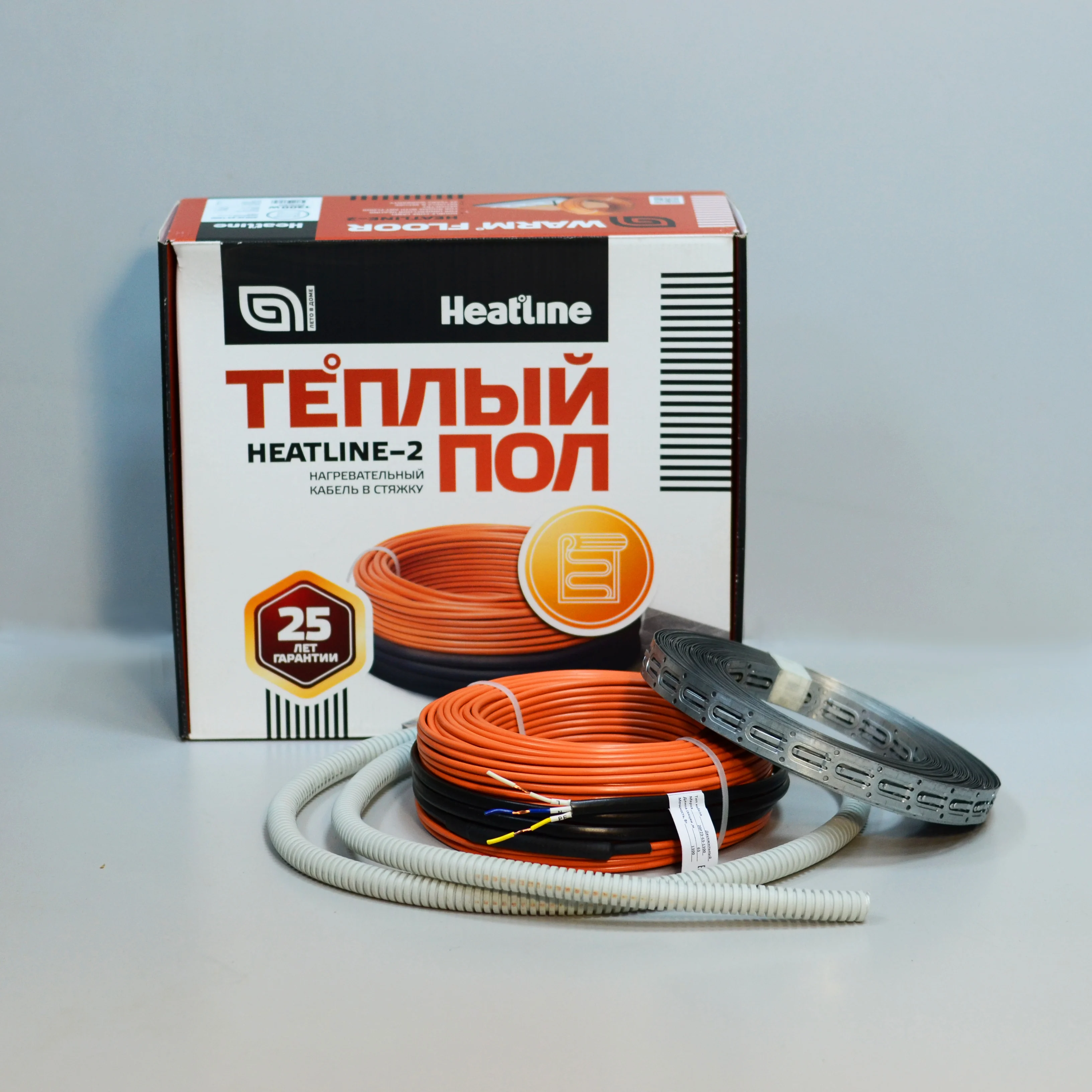 Теплый пол. Двухжильный теплый пол в стяжку HEATLINE-2.+ Терморегулятор. под плитку