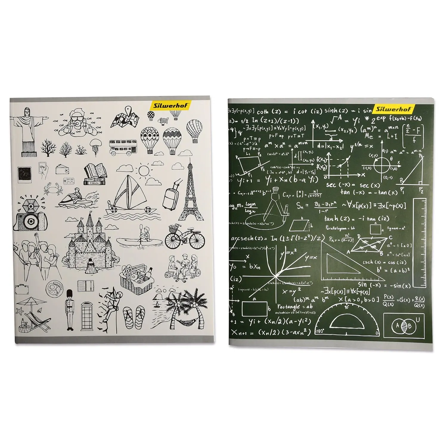 Notebook silwerhof A5 infographic cage 48L in assortment | Канцтовары для офиса и дома