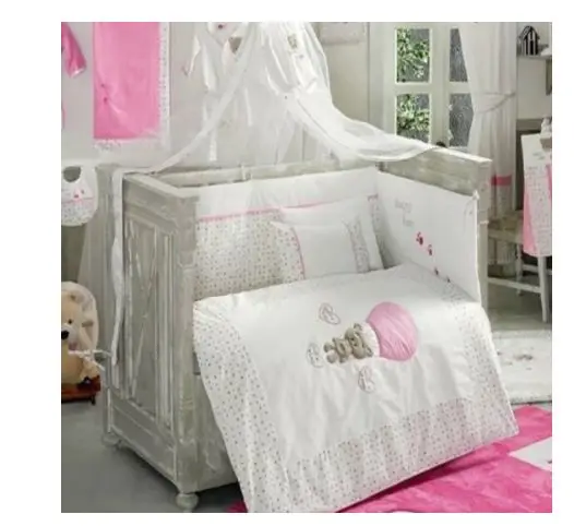 The balloon baby crib bumper set of cartoon animals, baby nursery bedding for boys and girls in Turkey anti-allergic soft cotton