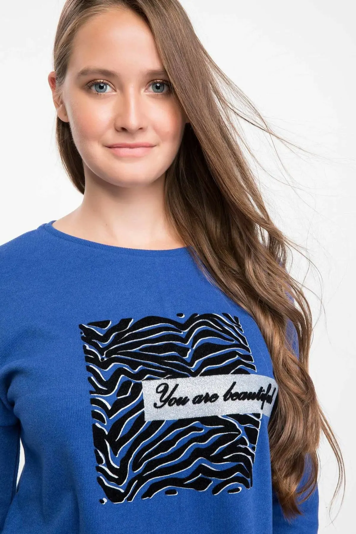 Женская футболка с длинным рукавом DeFacto темно-синий цвет повседневные футболки