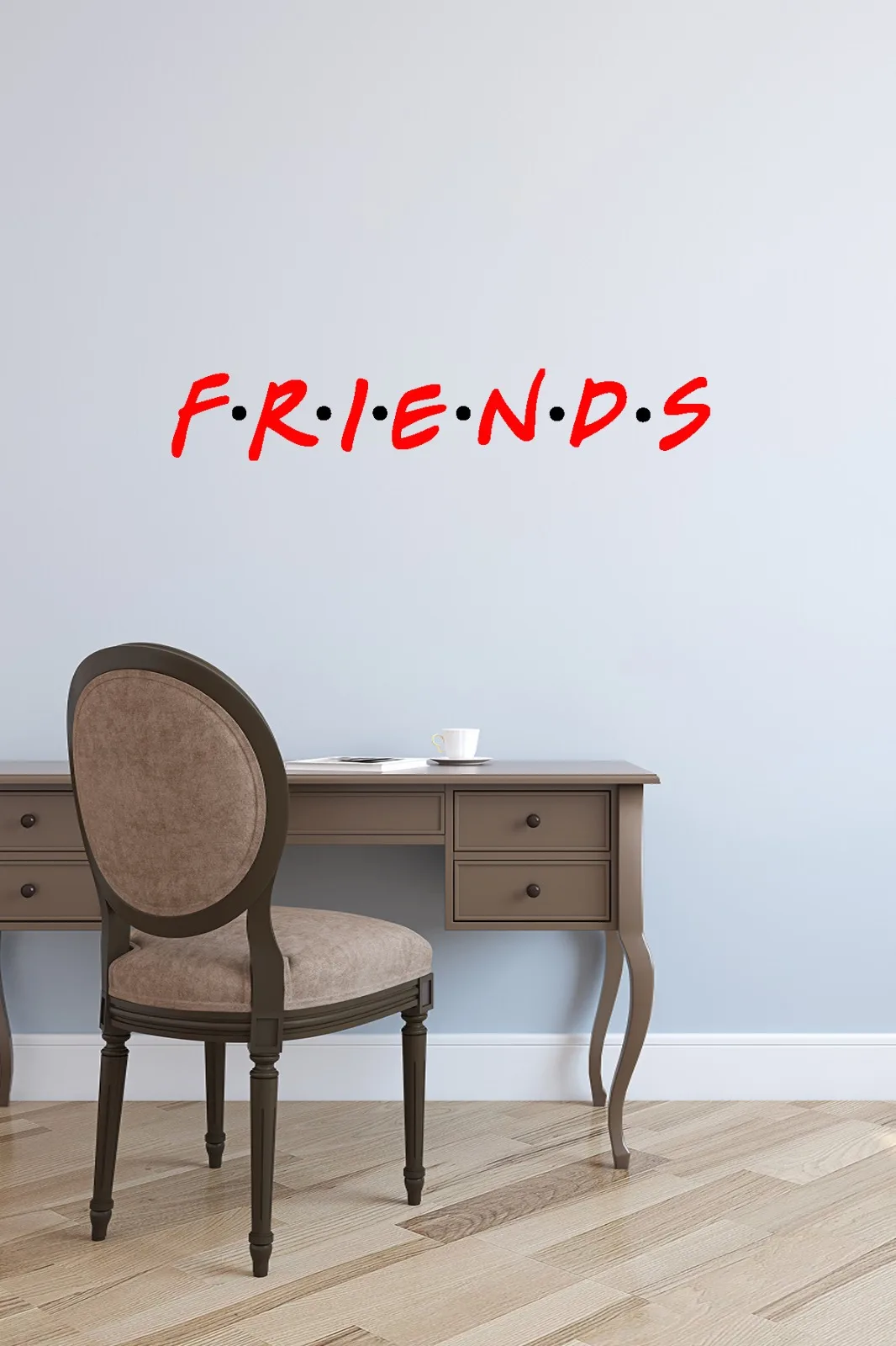 Б. И. Вт. Друзья красный 3 мм МДФ дерево лазерная резка декор стен|Декоративные