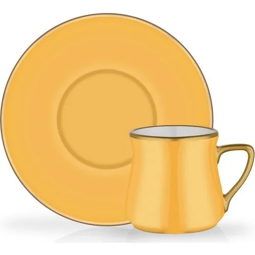 

Набор для турецкого кофе Glore, 6 предметов, желтая кухонная чашка, сервис для презентации дома