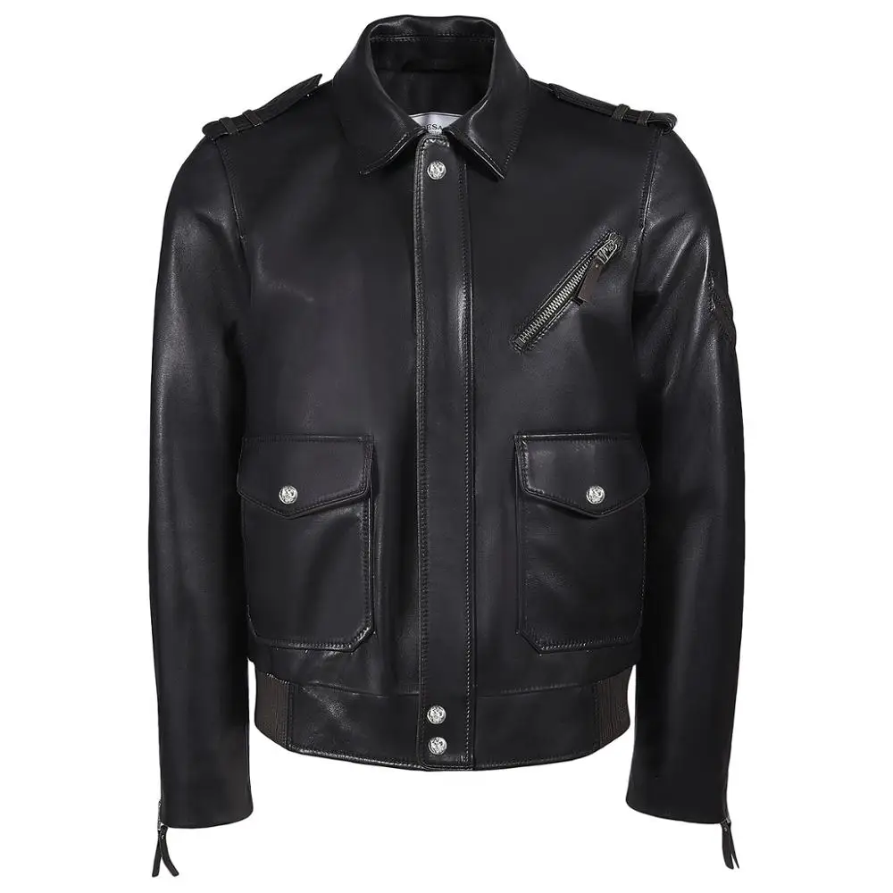 Бесплатная доставка Распродажа! Новая брендовая куртка из натуральной кожи.