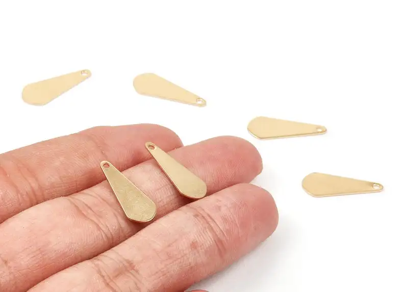 

Brass Geometric Charms - Raw Brass Geometric Earrings and Pendant - Earring Findings - 24PCS/LOT - 20x8x0.6mm - PP2154