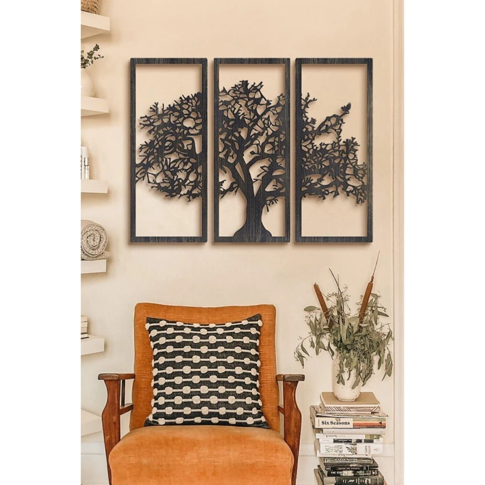 

Wooden Plane Tree Framed Wall Decor Quality Gift Ideas 3D Black Home Office Decoration Living Room Bedroom Kitchen Nordic Style