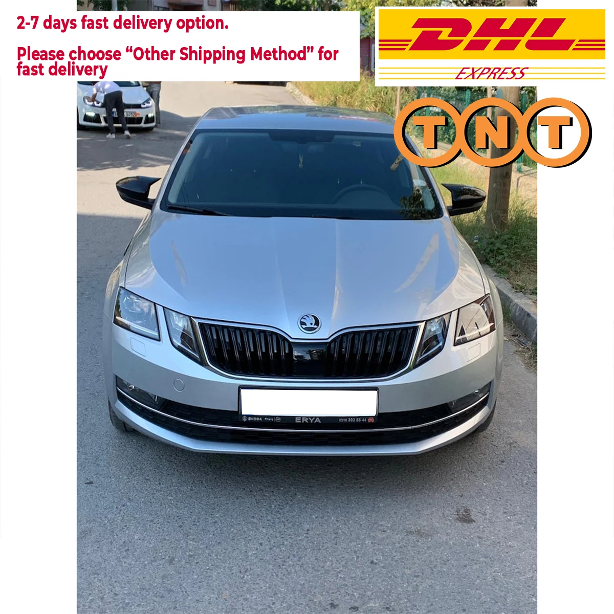 Зеркальный чехол для SKODA OCTAVIA 2013 2019 аксессуар яркая черная летучая мышь с