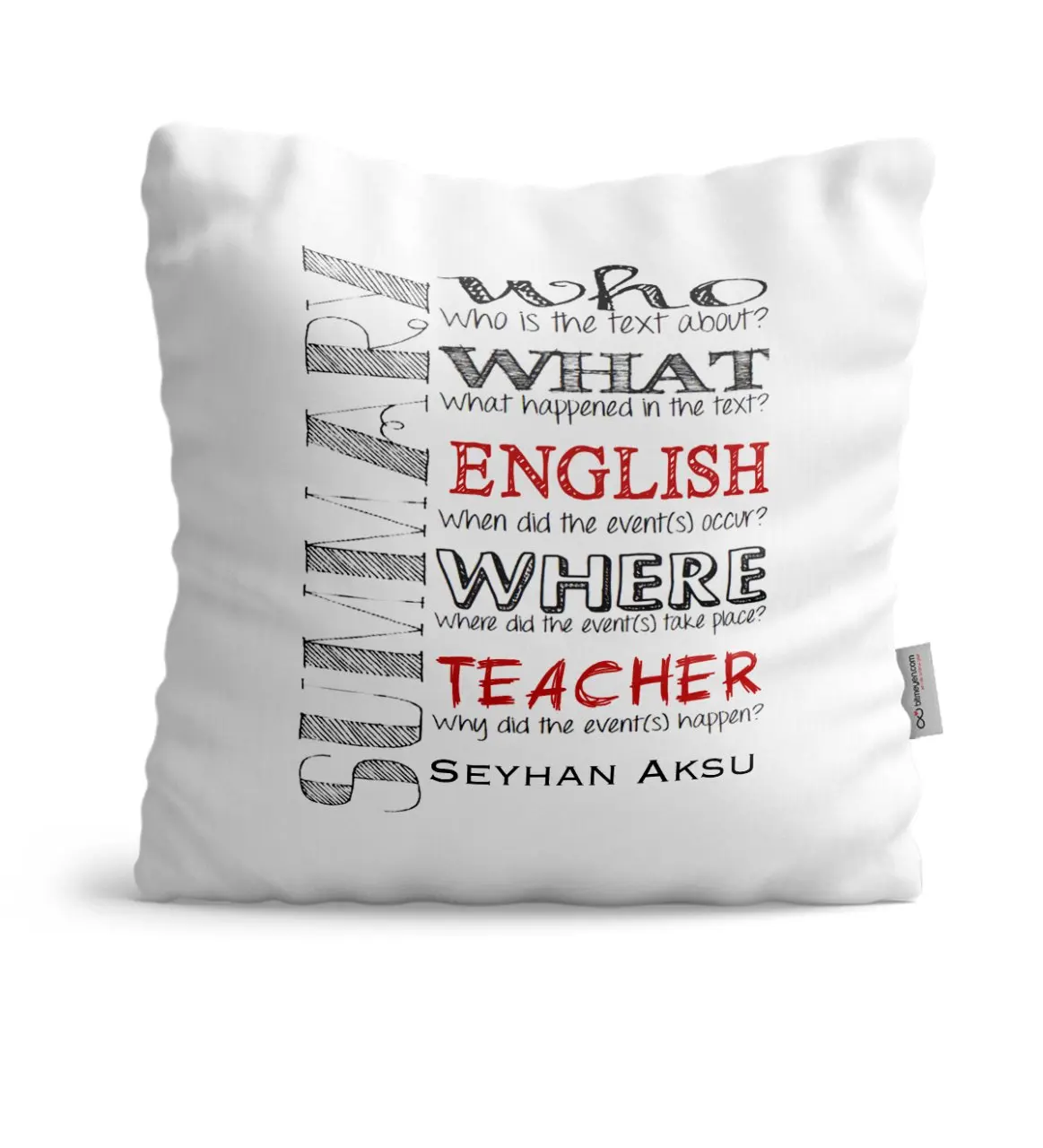 

Personalized English Teacher Satin Pillow-7