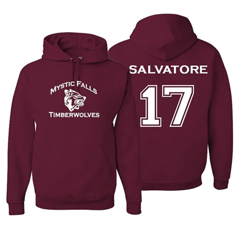 

Mystic Falls Timberwolves Vampire Diaries Salvatore Hoodie Women Men y2k Harajuku Long Sleeve Fleece Pullovers Sweatshirt Hoody