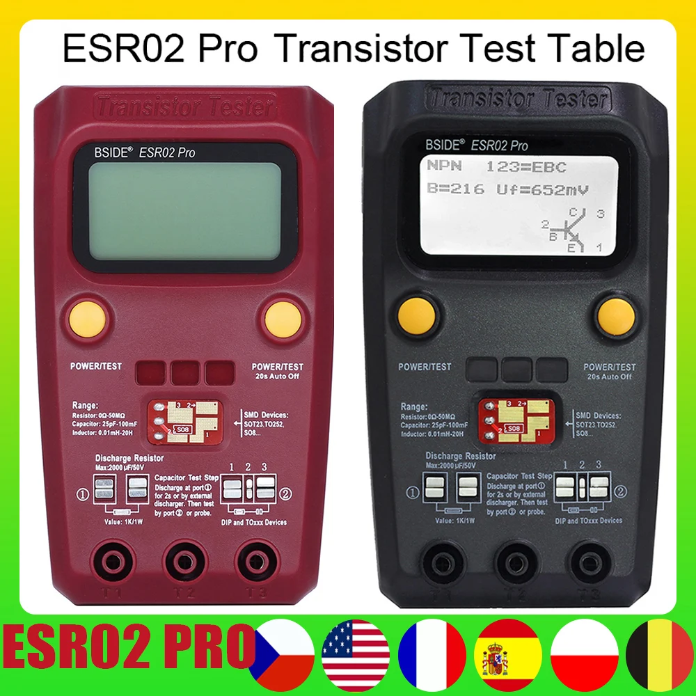Цифровой тестер BSIDE ESR02PRO измеритель емкости индуктивности и сопротивления