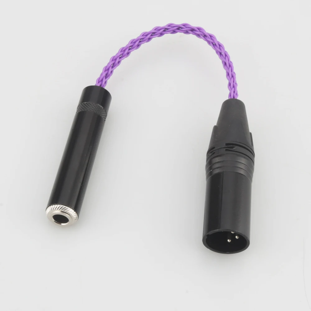 New HIFI 4-Pin XLR Male Balanced to 6.35mm 1/4 Female Single Coppe Silver Plated Audio Adapter Cable | Электроника
