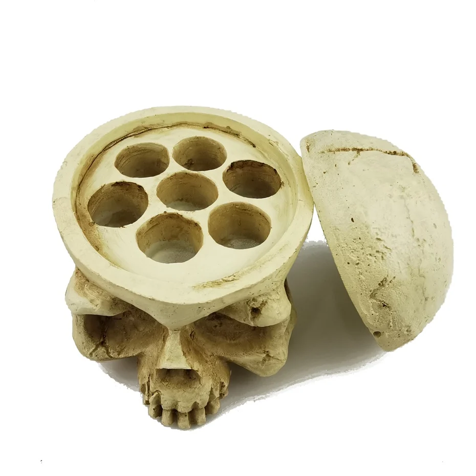 Чернильный держатель для татуировок с черепом аксессуары 7 отверстиями чернил