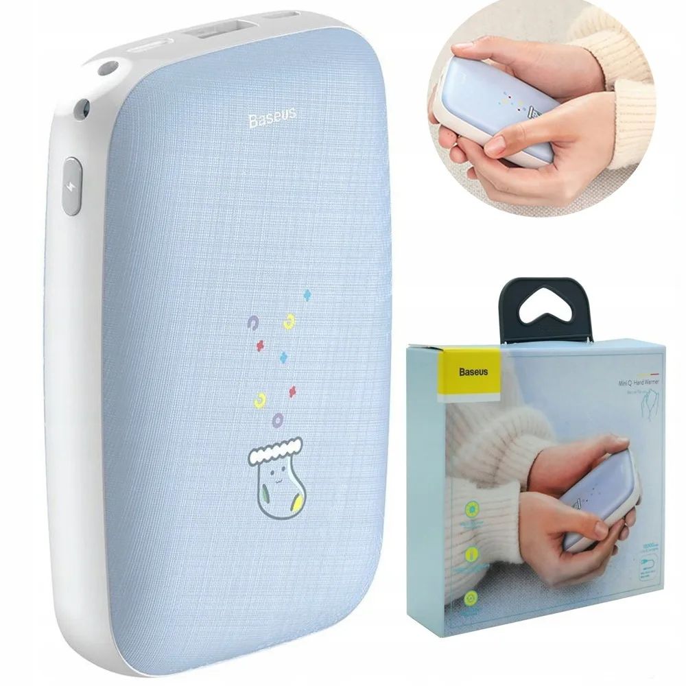 Внешний аккумулятор с обогревом 10000 мАч Baseus Mini Q Hand Warmer | Мобильные телефоны и