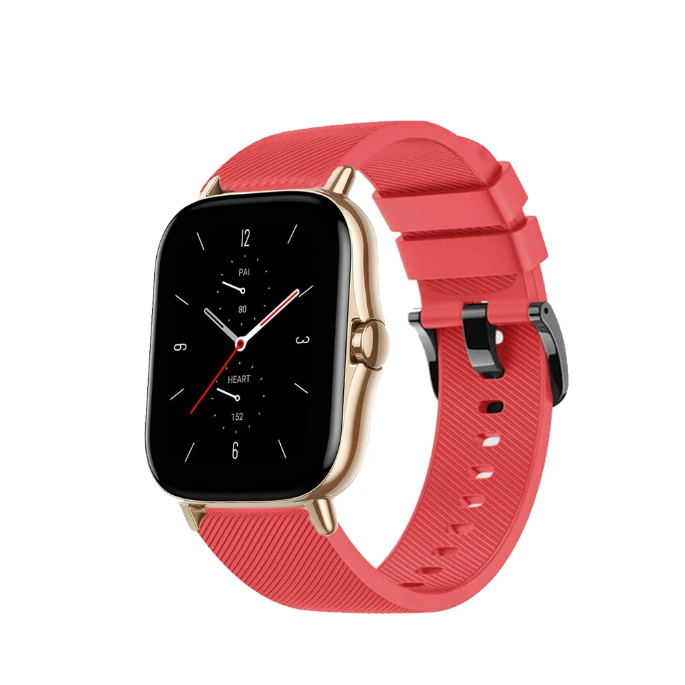 Ремешок для смарт-часов amazfit gts 2 bip силиконовый цветной браслет высокой плотности