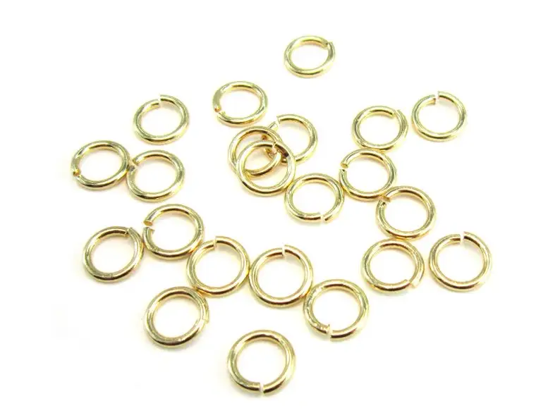 

50pc Open Jump Rings, Large Jump Rings, 8x1.2mm, Light Gold Plated, Brass Jump Rings, Earring Accessories, Jewelry Making RP053