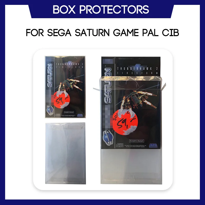 Защитный чехол для Sega Saturn Game PAL CIB изготовленный на заказ прозрачный пластиковый |