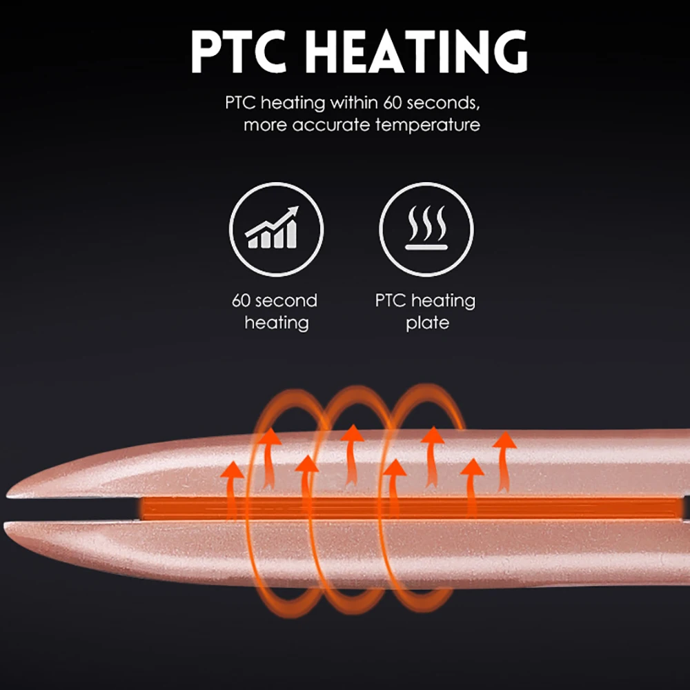 Выпрямитель для волос Max 230C Pro Турмалин плавающая пластина PTC Быстрое нагревание
