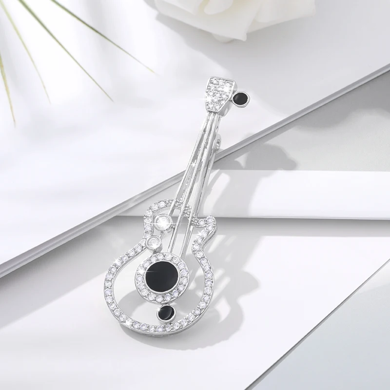 Золотые стразы высокое качество булавки для скрипки маленькие броши гитары