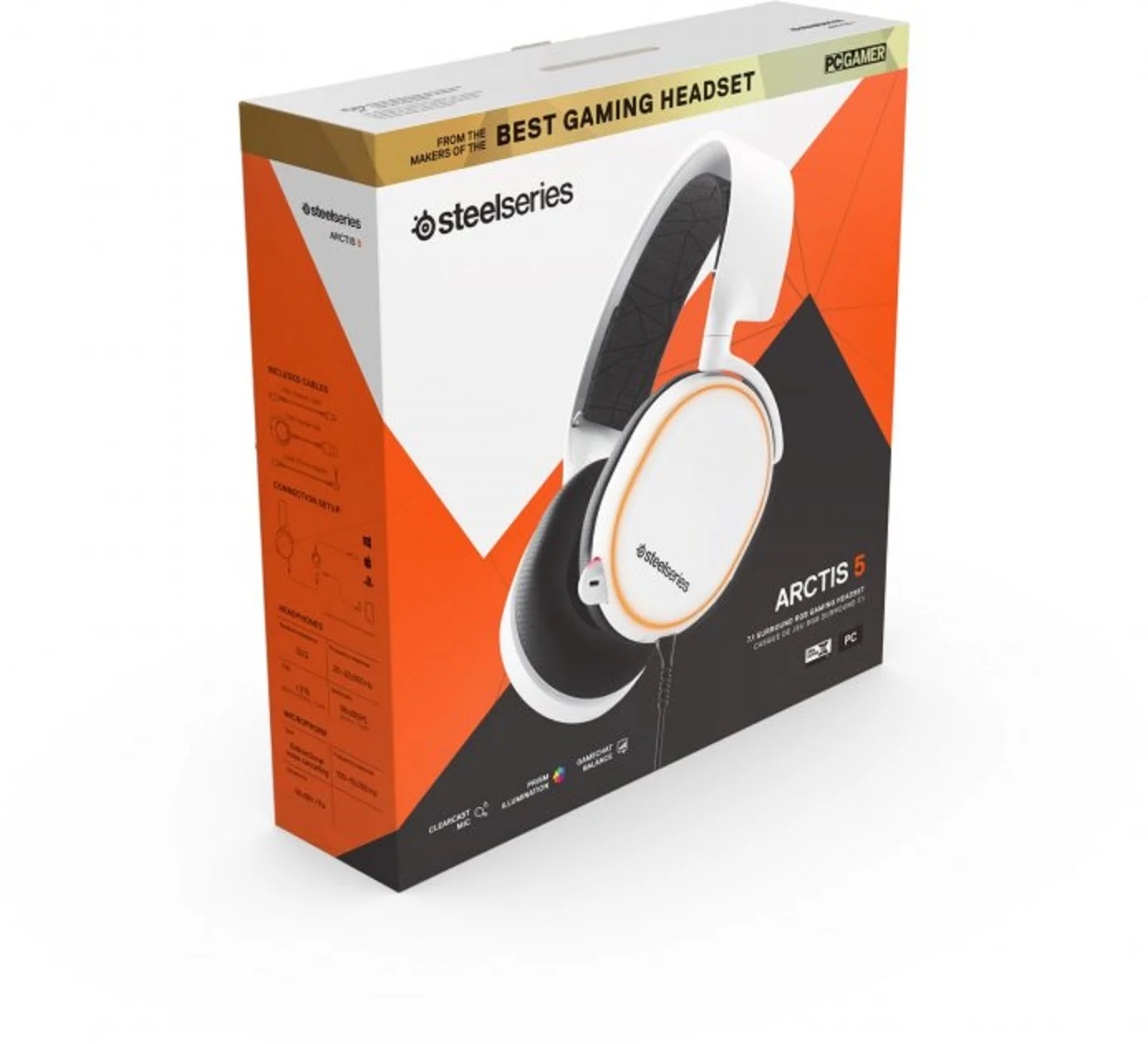 Наушники SteelSeries Arctis 5 2019 Edition белые (SS61507) | Электроника