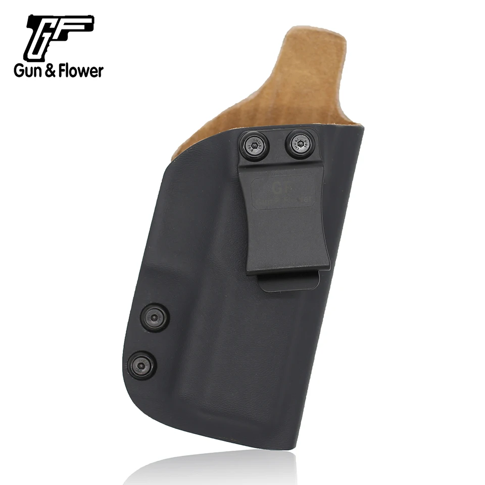 Черная кожаная кобура IWB Kydex с зажимом для ремня для SP365