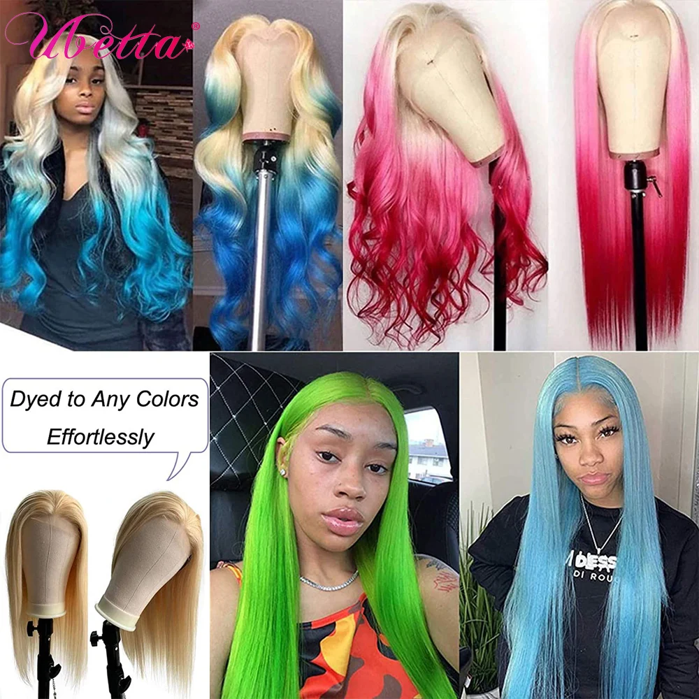 

Ubetta Lace Frontal Human Hair Wigs Long Straight 5X5 Closure Wig Blonde Pre Plucked Lace Wigs With Baby Hair For Black Women