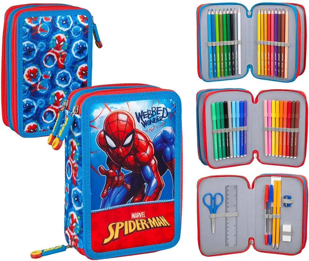 Человек паук 40424 Astuccio Triplo Riempito 44 Accessori Scuola 20 Centimetri Подставки для ручек  | Подставки для ручек -10000341902375