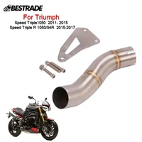 mid pipe for triumph speed triple 1050 r 1050 94r motorcycle exhaust middle link connect tips stainless steel slip on