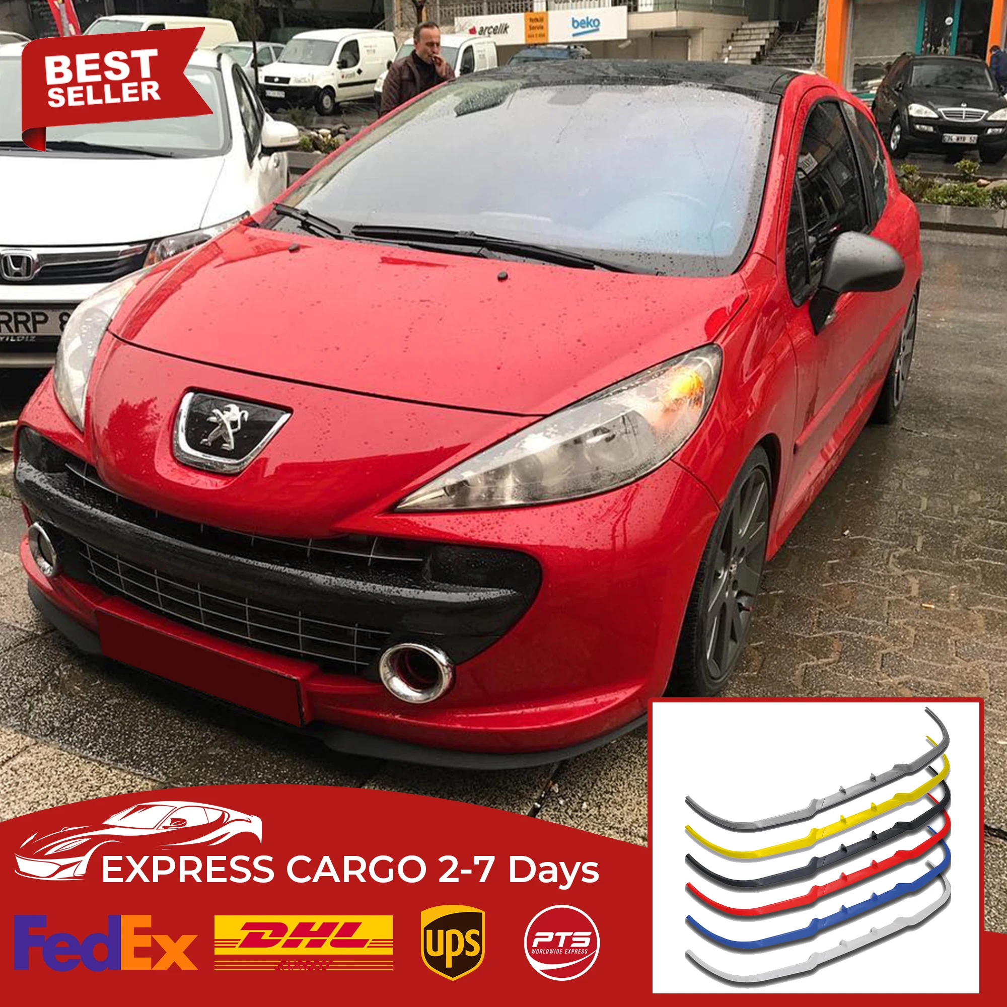 3 шт. Универсальные Передние бамперы для PEUGEOT 207 CUPRA R |
