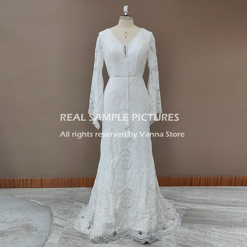 Simple Backless Chiffon Bride Bridal Gown Wedding Party Backless Photography Cinched Waist #910 Bridesmaid Real Sample Photo