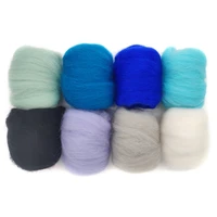 80g 8 colorsx10gmerino wool roving for needle felting kit 100 pure felting wool soft delicate can touch the skin no 03