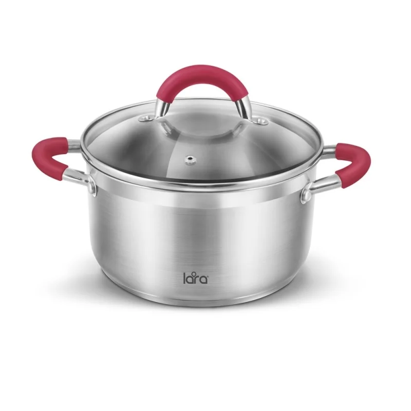 Lara Riviera Кастрюля из нержавеющей стали с крышкой 1.7 л / 2.4 3.3 л|Кастрюли| |