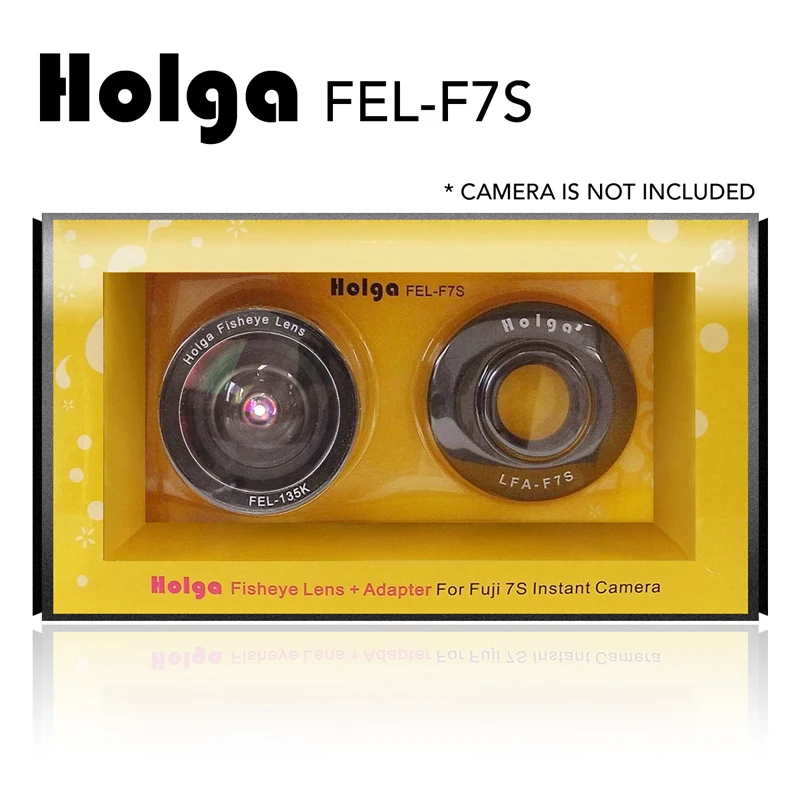 HOLGA FEL-F7S объектив рыбий глаз+ адаптер Набор для Fuji Fujifilm Instax Mini 7 S/Holga 135 K200NM/Polaroid 300 пленочная камера