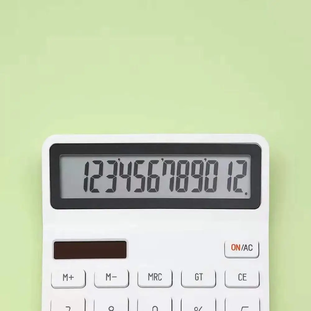 LEMO Desktop Calculator Photoelectric Dual Drive 12 Number Display Automatic Shutdown For Office Finance white| |