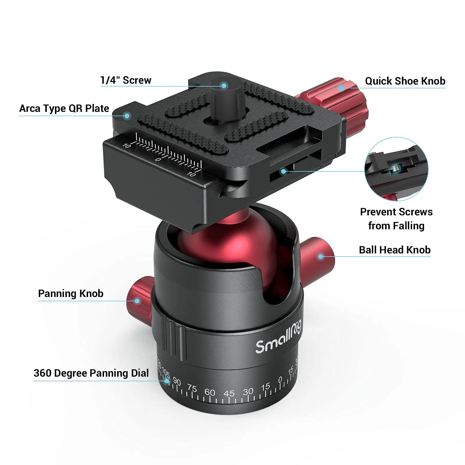 SmallRig штатив с шаровой головкой вращающаяся на 360 градусов панорамная шаровая