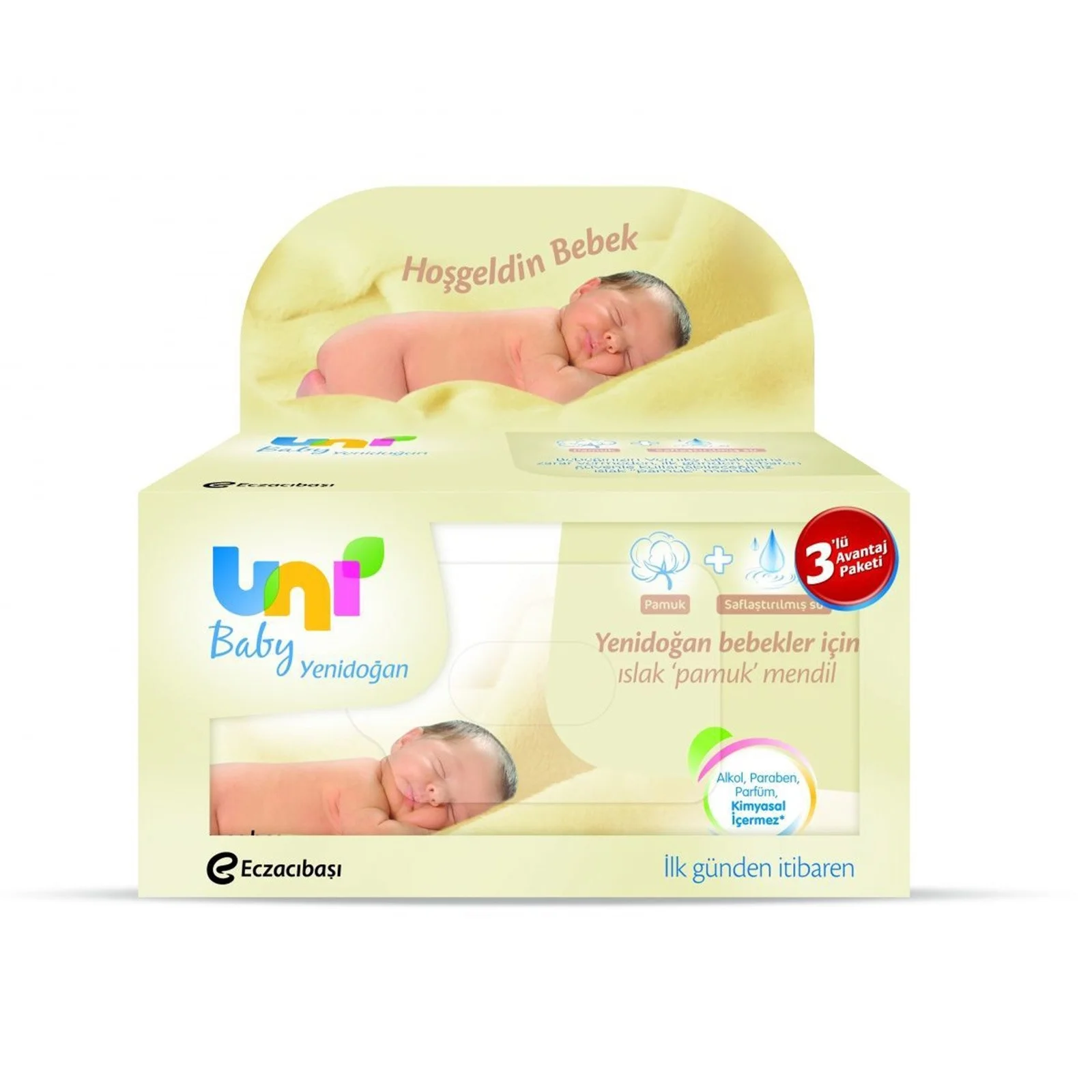 Ebebek Uni Детские влажные хлопковые салфетки для новорожденных выгодная стоимость