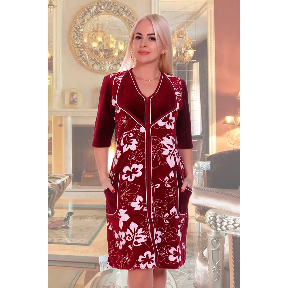 Купить Велюровый Халат Женский 54 Размера