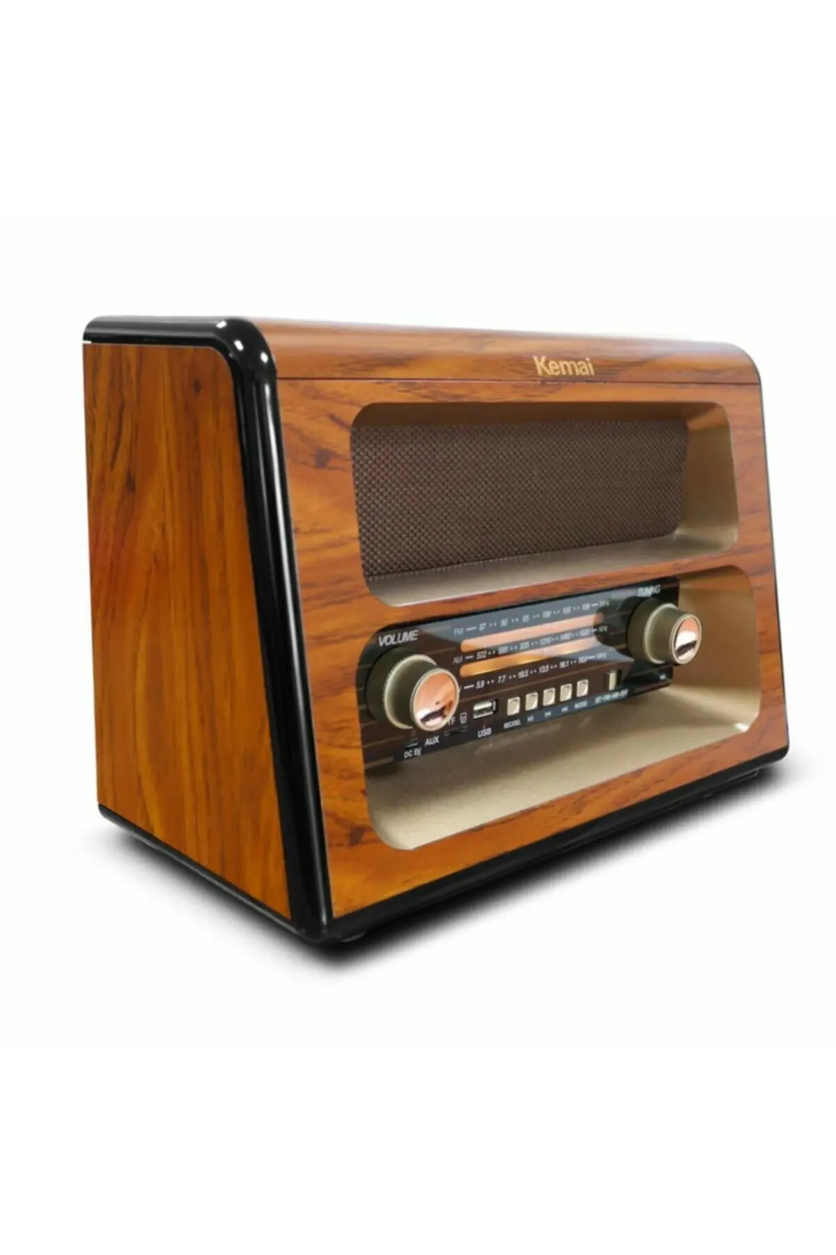 Nostalgia newest Rechargeable Radio Bluetooth Speaker Wooden Radio with Remote Control