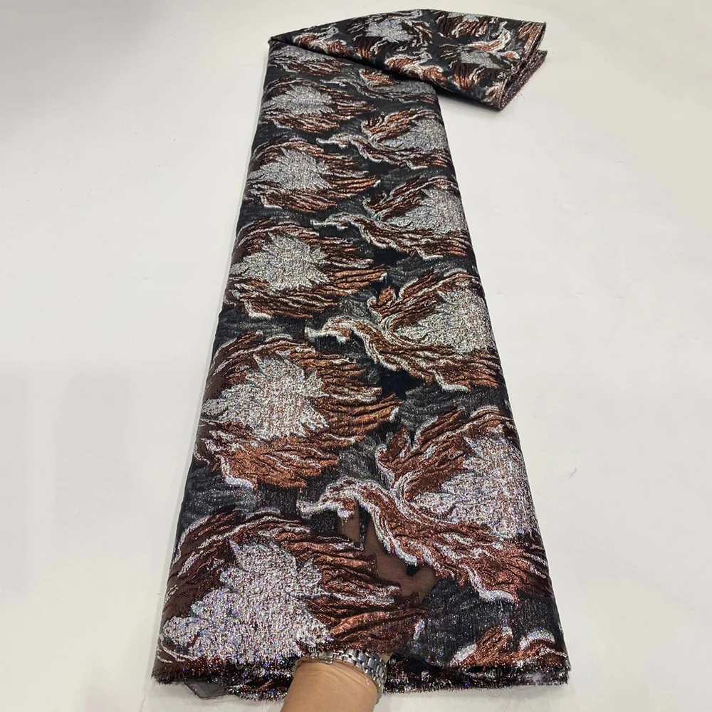 

2021 Latest Dresigns Brocade Jacquard Lace Fabric French Net Swiss Voile Organza High Quality Nigerian Embroidery Material Dress