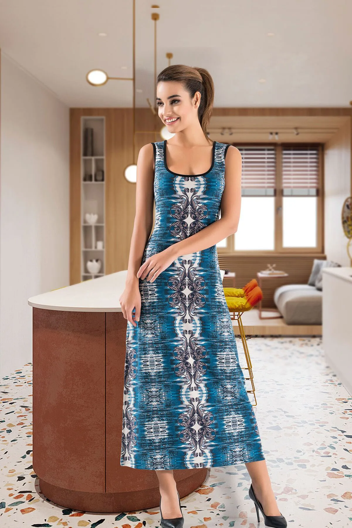 

Women's Long Dress - 957