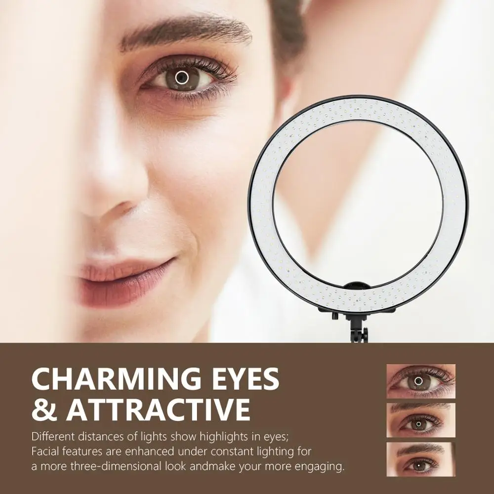 Neewer Модернизированный 18 дюймовый внешний лампочки с регулируемой яркостью