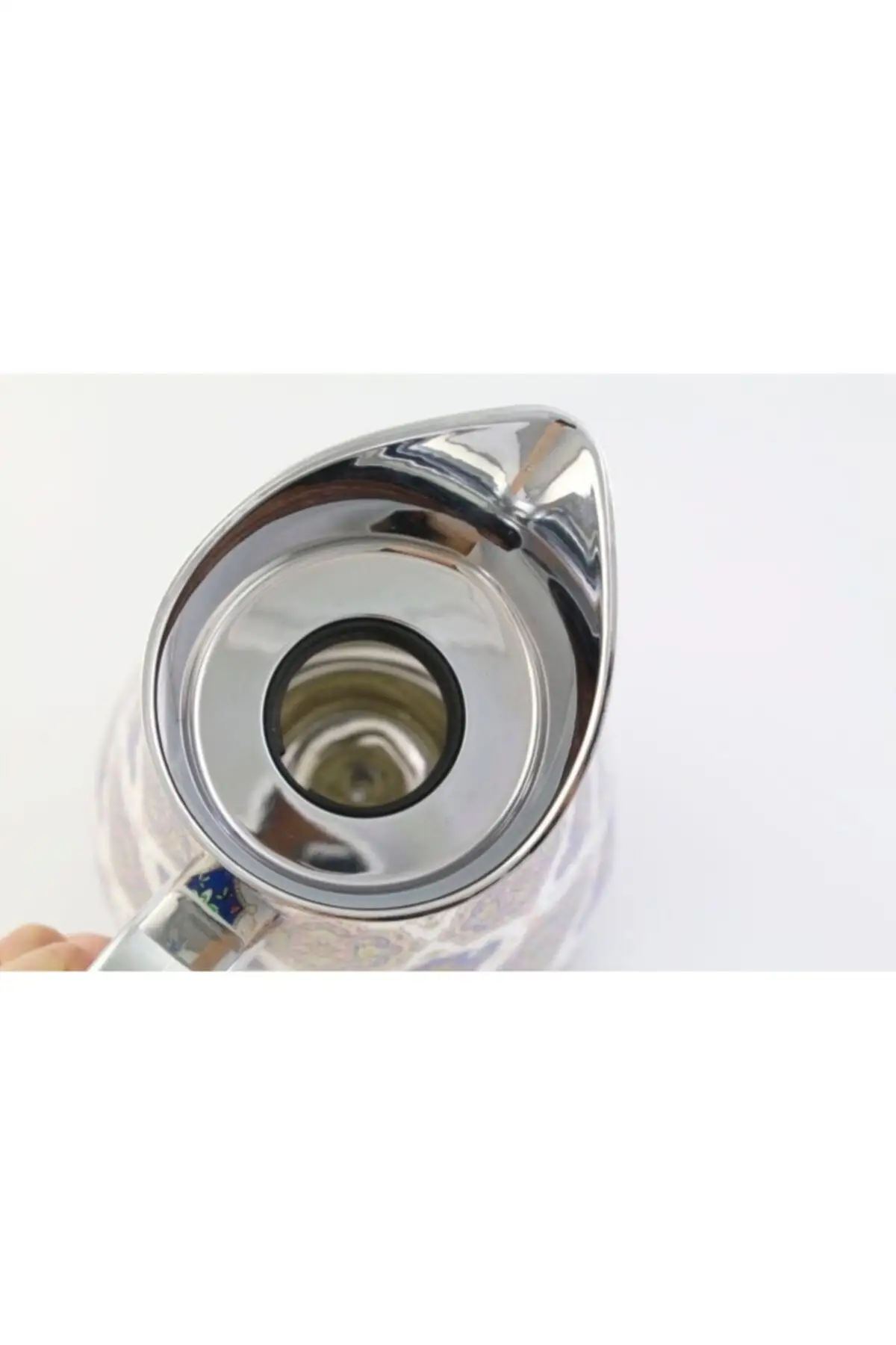 

1 Liter Glass Tile Engraved Luxury Large Exterior Acrylic inner Glass house thermo jug work heat kettle office coffee te