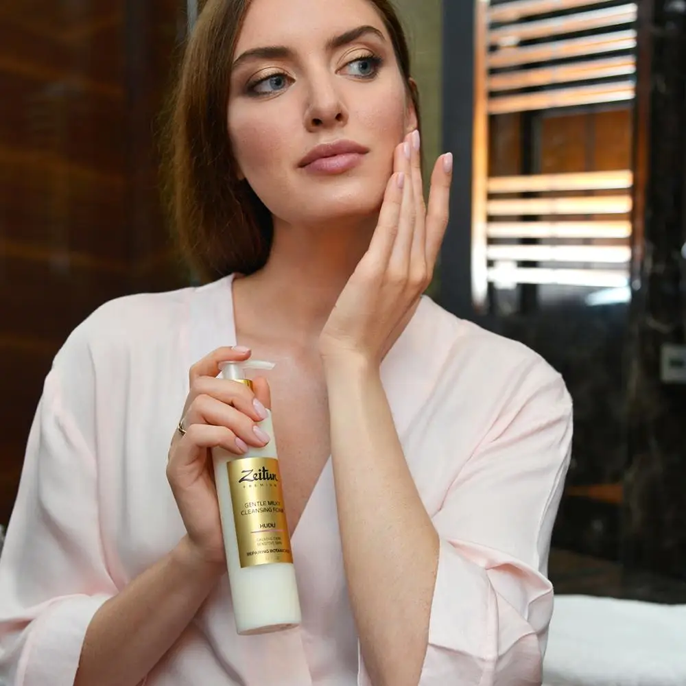 Нежная молочная пенка для умывания Zeitun HUDU чувствительной кожи. 200 мл. | Красота и