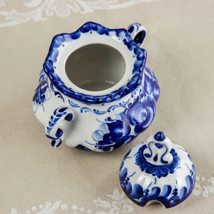 Сахарница Анимон 7×7×14 см гжель |