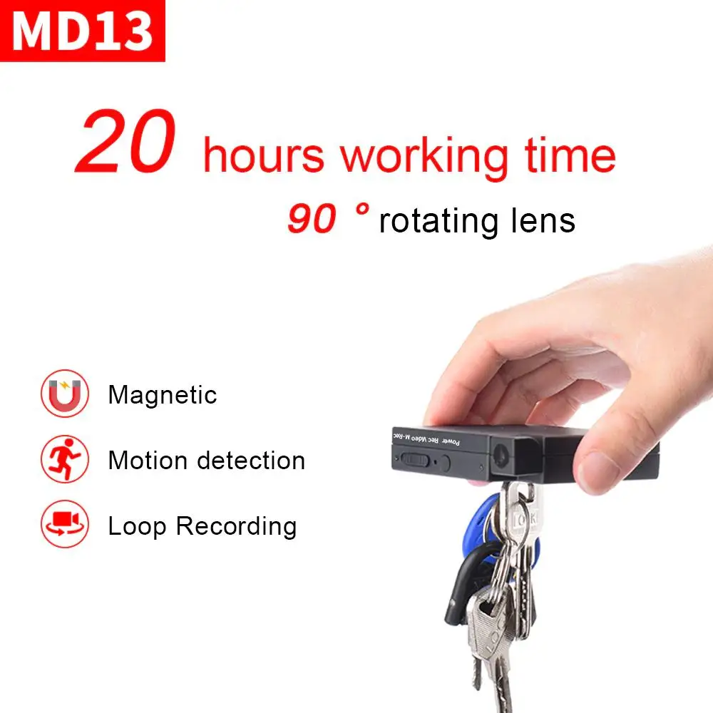 

20 Hours recording MD13 HD 1080P Mini DV camera Motion Detection camcorder Sport cam Video Voice Recorder with 2000mAh Battery