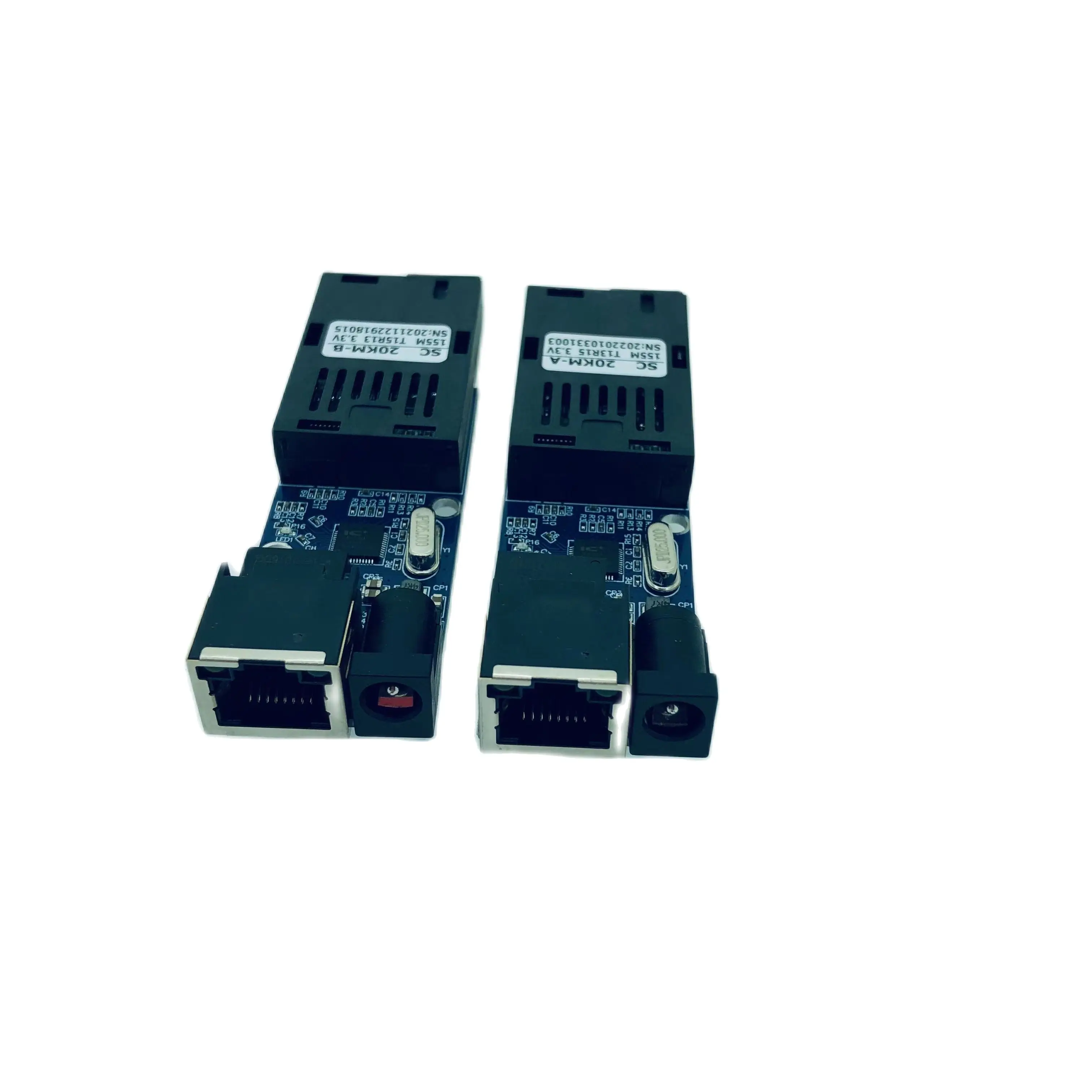 10 пар супермини оптоволоконных медиаконвертеров 10/100 Мбит/сек Плата PCBA Самый маленький 1SC 1RJ45 Эталонный оптический приёмопередатчик порт RX.