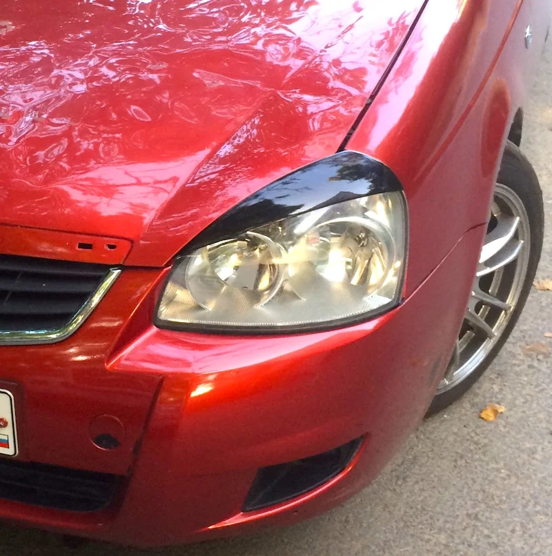 Для лада веста гранта приора накладки на фары ресницы реснички брови фонари свет